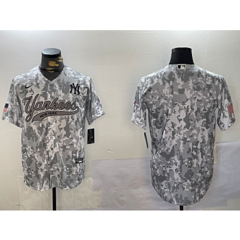MLB Yankees Blank Camo Nike Cool Base Jersey