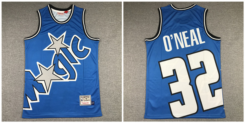 Magic 32 Shaquille O'Neal Blue Hardwood Classics Jersey