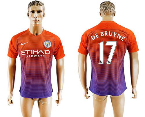 Manchester City 17 De Bruyne Sec Away Soccer Club Jersey