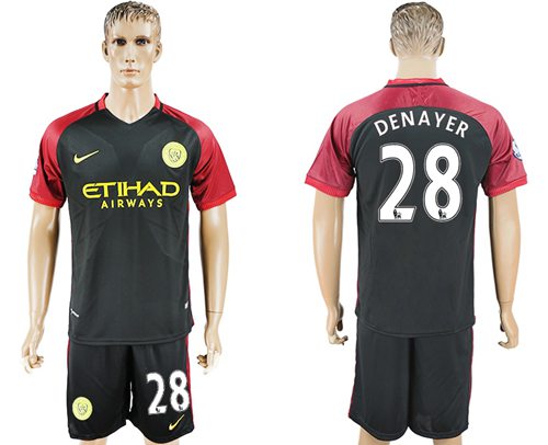 Manchester City 28 Denayer Away Soccer Club Jersey