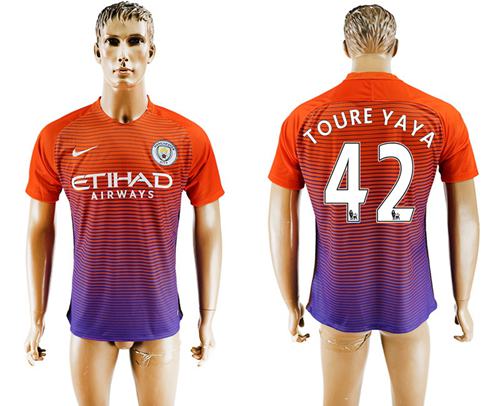 Manchester City 42 Toure Yaya Sec Away Soccer Club Jersey