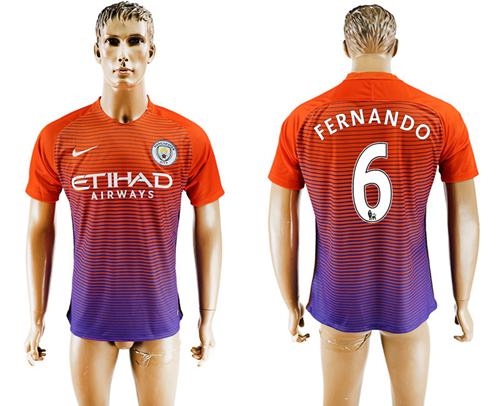 Manchester City 6 Fernando Sec Away Soccer Club Jersey