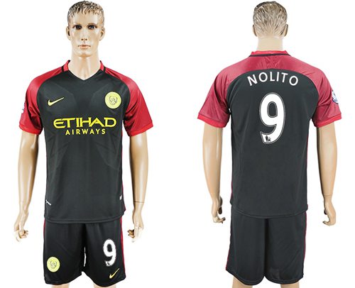 Manchester City 9 Nolito Away Soccer Club Jersey