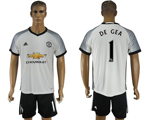 Manchester United 1 De GEA White Soccer Club Jersey