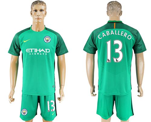 Manchester United 13 Caballero Green Goalkeeper Soccer Club Jersey