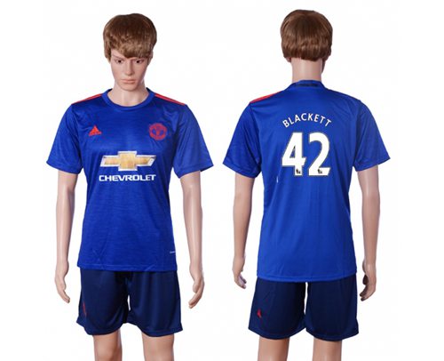 Manchester United 42 Blackett Away Soccer Club Jersey