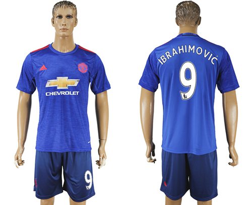 Manchester United 9 Ibrahimovic Away Soccer Club Jersey