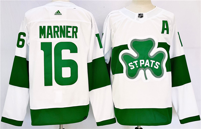 Maple Leafs 16 Mitch Marner White St Patricks Adidas Jersey