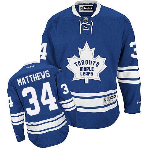 Maple Leafs 34 Auston Matthews Blue Alternate Stitched NHL Jersey