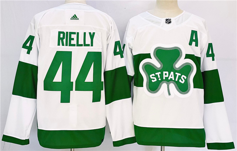 Maple Leafs 44 Morgan Rielly White St Patricks Adidas Jersey