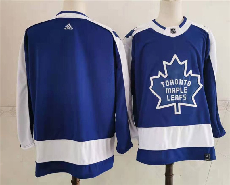 Maple Leafs Blank Blue 2020 21 Reverse Retro Adidas Jersey