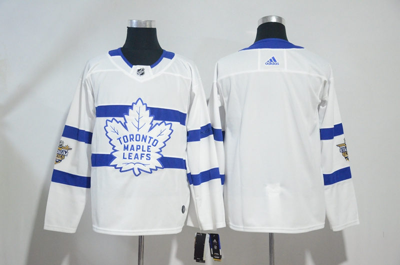 Maple Leafs Blank White 2018 NHL Stadium Series  Jersey