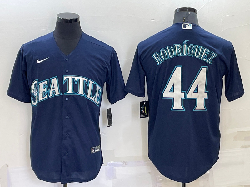 Mariners 44 Julio Rodriguez Navy Nike Cool Base Jersey