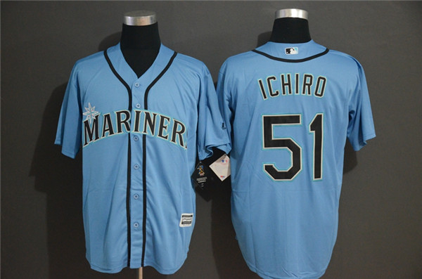 Mariners 51 Ichiro Suzuki Blue Cool Base Jersey