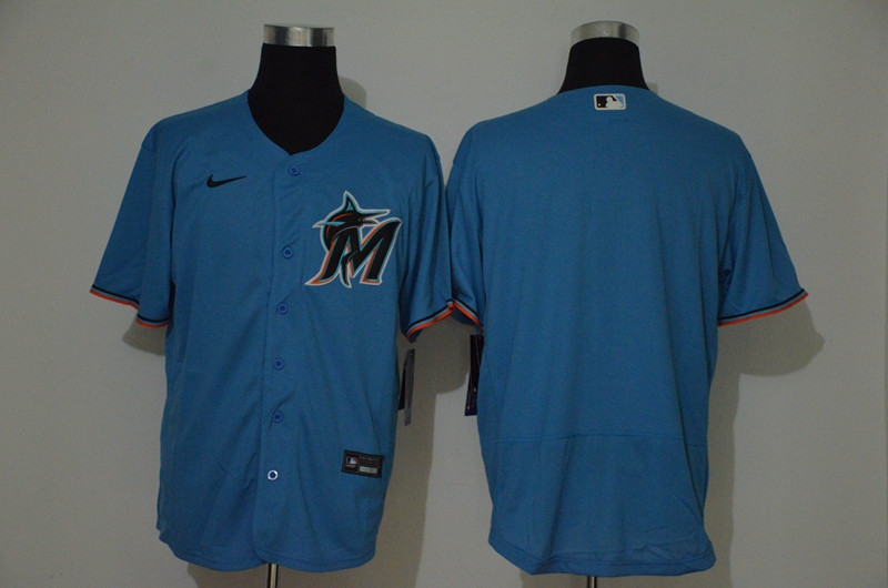 Marlins Blank Blue 2020 Nike Cool Base Jersey