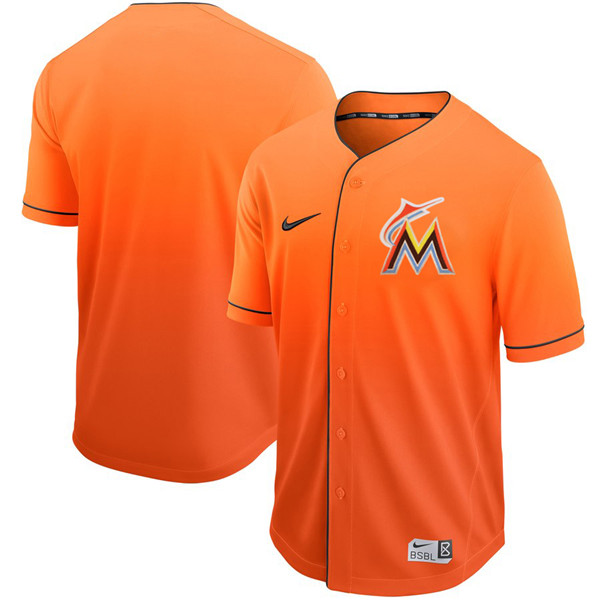 Marlins Blank Orange Drift Fashion Jersey