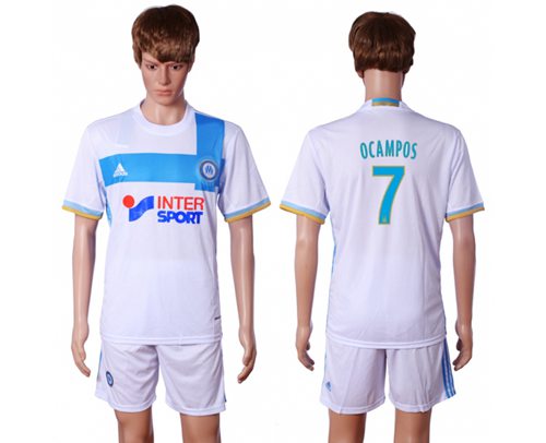 Marseille 7 Ocampos Home Soccer Club Jersey