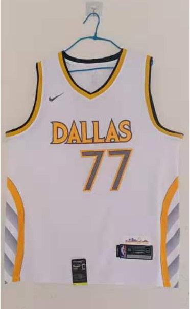 Mavericks 77 2021 Luka Doncic White City Edition Swingman Jersey