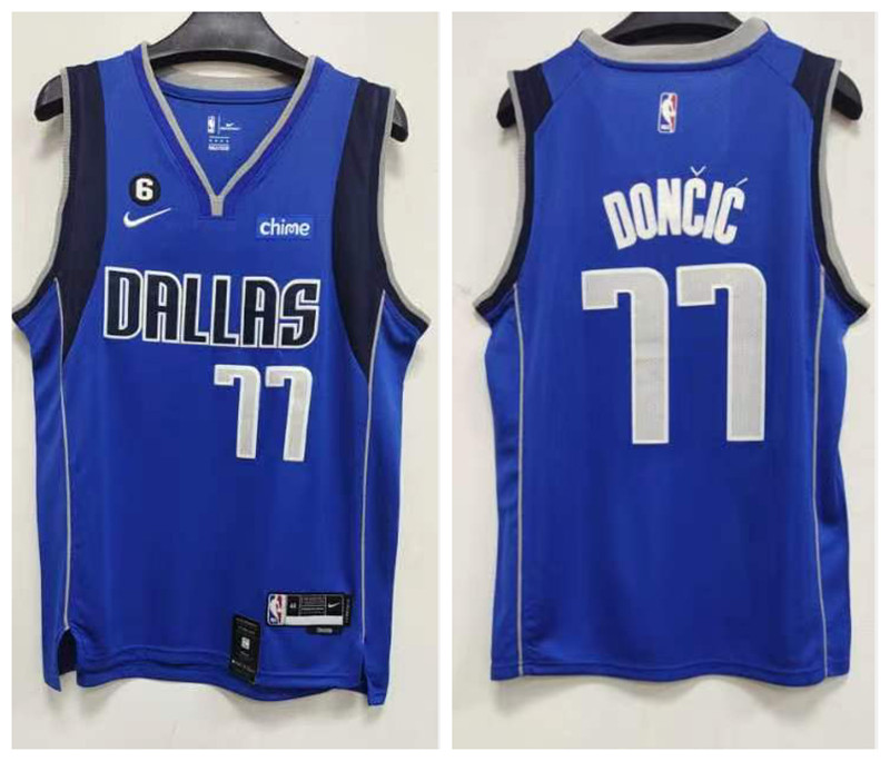 Mavericks 77 Luka Doncic Blue Nike 2022 23 Swingman Jersey