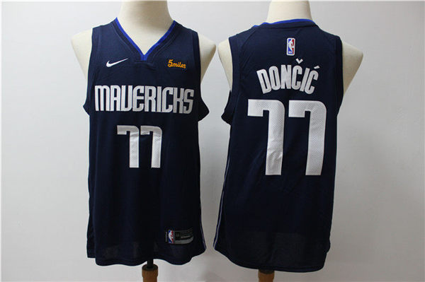 Mavericks 77 Luka Doncic Navy Nike Swingman Jersey