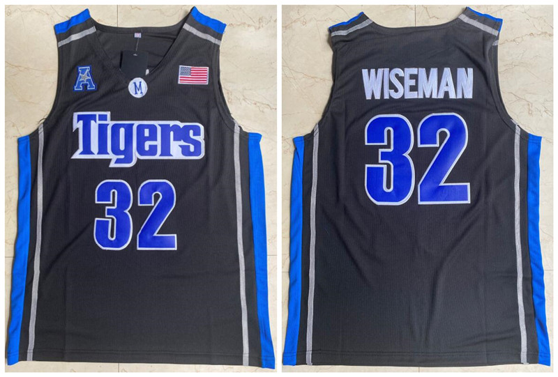 Memphis Tigers 32 James Wiseman Black College Basketball Jersey