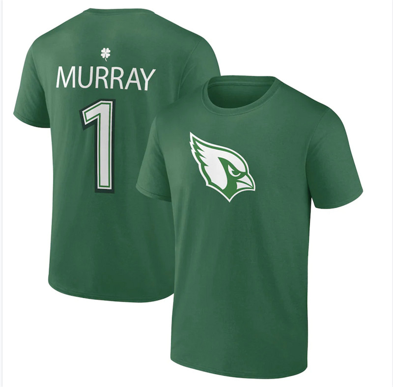 Men's Arizona Cardinals Kyler Murray Fanatics Branded Green St. Patrick's Day T Shirt