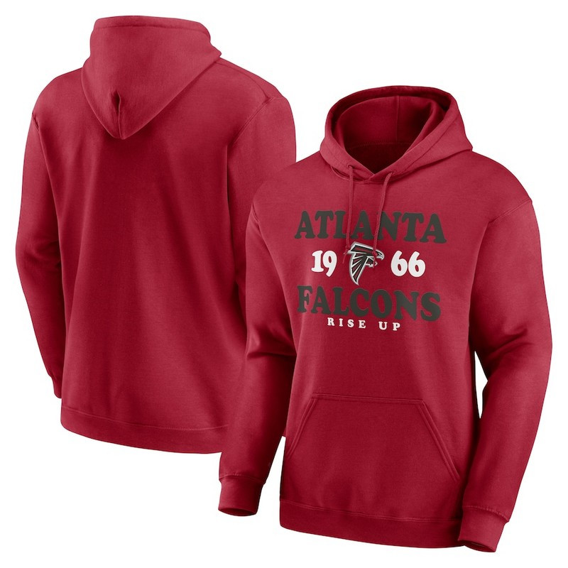 Men's Atlanta Falcons Red Fierce Competitor Pullover Hoodie