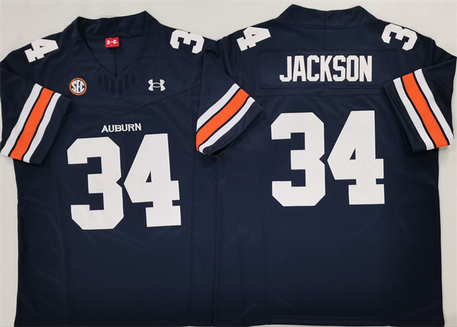 Men's Auburn Tigers 34 Bo Jackson Navy 2024 F.U.S.E. Limited Stitched Jersey