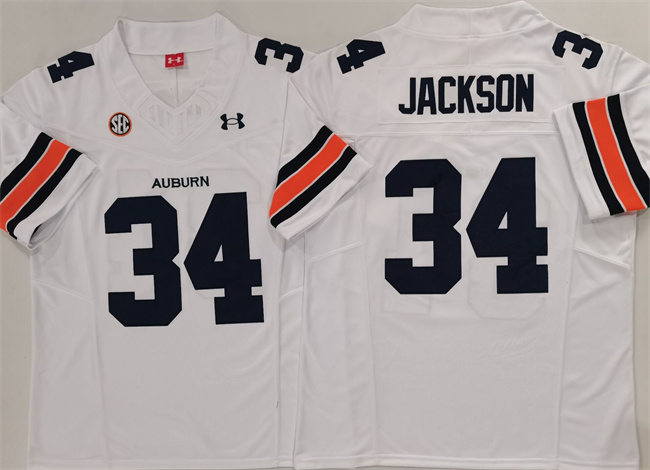 Men's Auburn Tigers 34 Bo Jackson White 2024 F.U.S.E. Limited Stitched Jersey