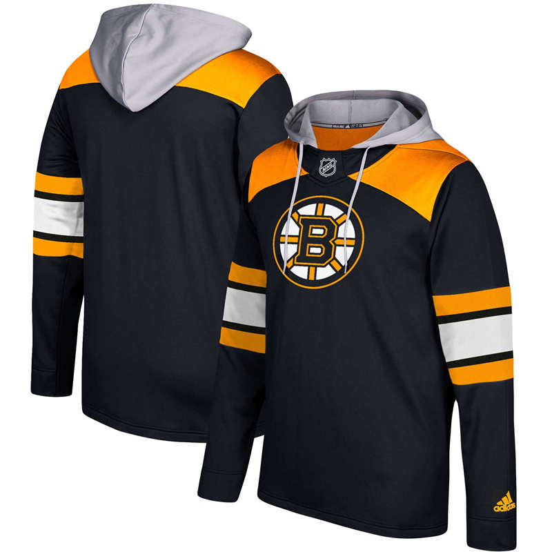 Men's Boston Bruins  Black Silver Jersey Pullover Hoodie