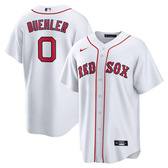 Men's Boston Red Sox 0 Walker Buehler White 2025 Home Limited Stitched Baseball Jersey