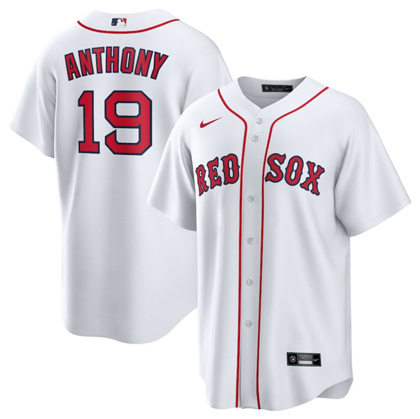 Men's Boston Red Sox 19 Roman Anthony White Cool Base Stitched Baseball Jersey