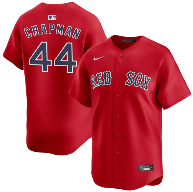 Men's Boston Red Sox 44 Aroldis Chapman Red 2025 Alternate Limited Stitched Baseball Jersey