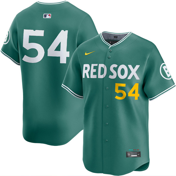 Men's Boston Red Sox 54 Lucas Giolito Green 2025 City Connect Limited Stitched jersey