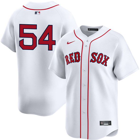Men's Boston Red Sox 54 Lucas Giolito White No Name 2024 Home Limited Stitched Jersey