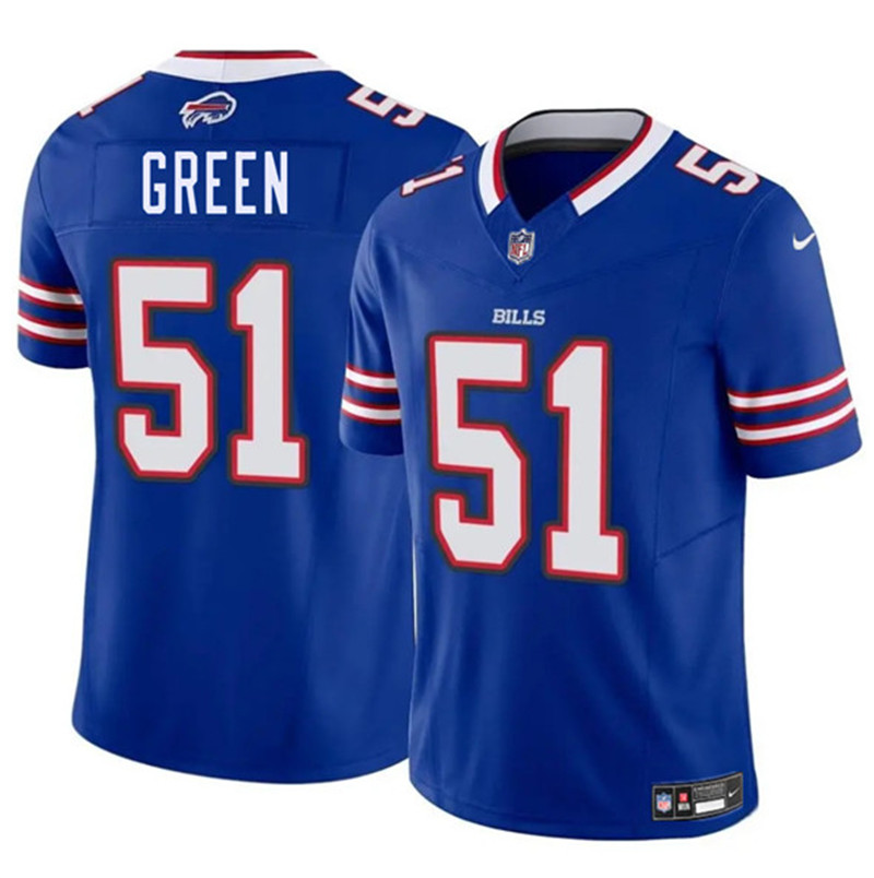 Men's Buffalo Bills 51 Kendrick Green Blue 2025 F.U.S.E. Vapor Untouchable Limited Football Stitched Jersey