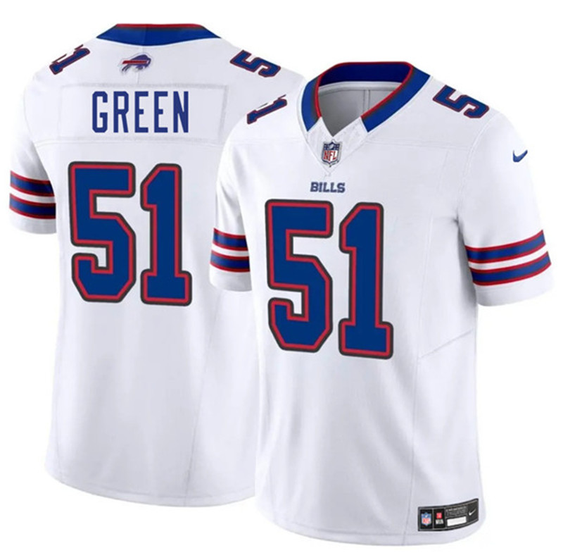 Men's Buffalo Bills 51 Kendrick Green White 2025 F.U.S.E. Vapor Untouchable Limited Football Stitched Jersey