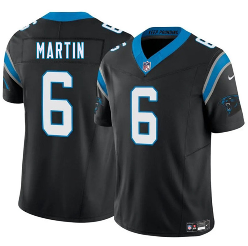 Men's Carolina Panthers 6 Sam Martin Black 2025 F.U.S.E. Vapor Limited Football Stitched Jersey
