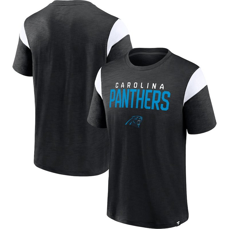 Men's Carolina Panthers Fanatics Branded Black Home Stretch Team T Shirt
