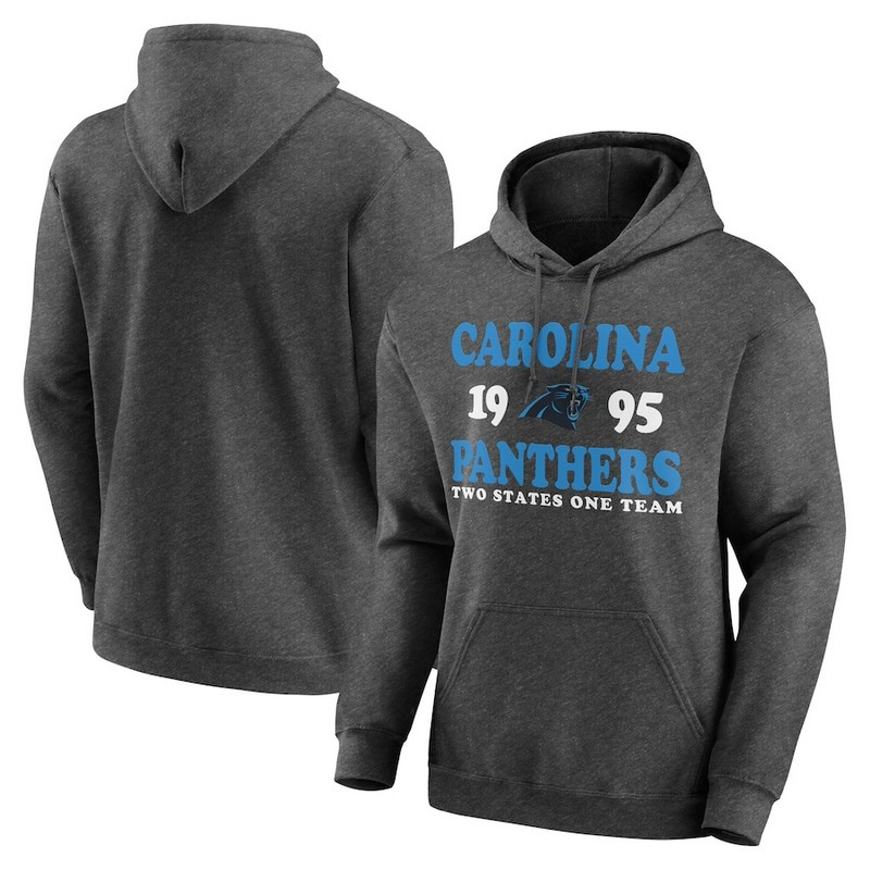 Men's Carolina Panthers Heathered Charcoal Fierce Competitor Pullover Hoodie