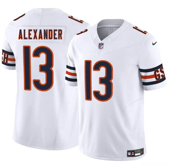 Men's Chicago Bears 13 Maurice Alexander White 2025 F.U.S.E. Vapor Untouchable Limited Football Stitched Jersey