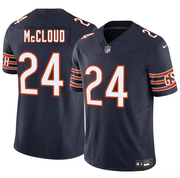 Men's Chicago Bears 24 Nick McCloud Navy 2025 F.U.S.E. Vapor Untouchable Limited Football Stitched Jersey