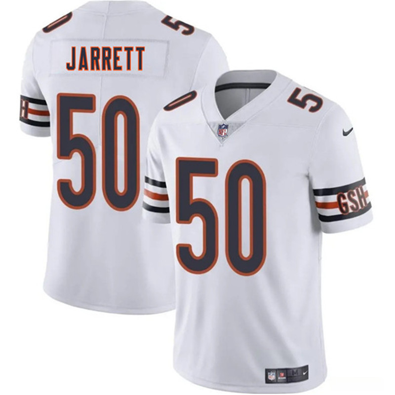 Men's Chicago Bears 50 Grady Jarrett White 2025 Vapor Football Stitched Jersey