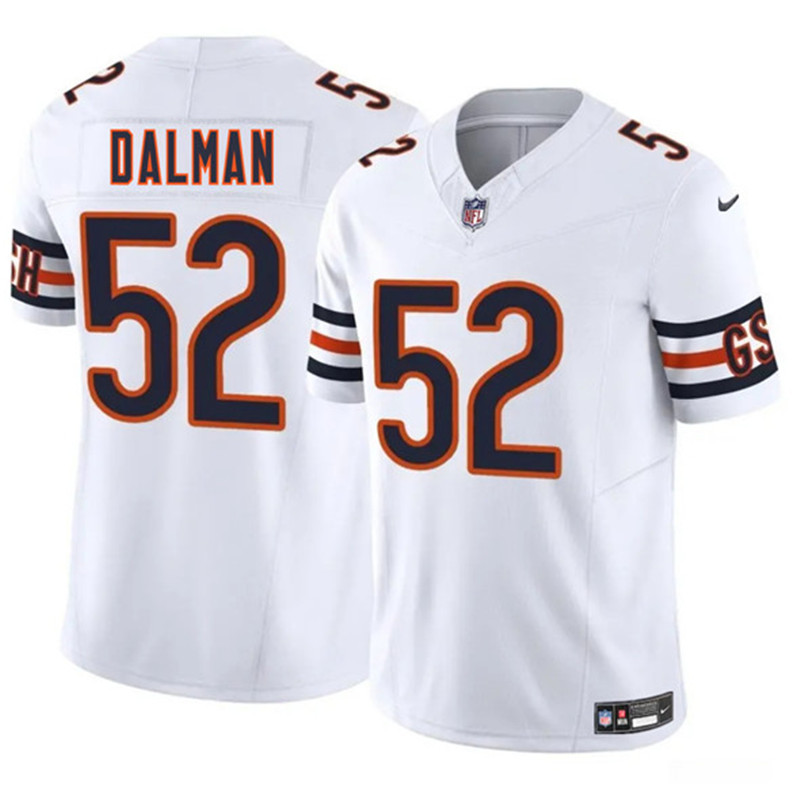 Men's Chicago Bears 52 Drew Dalman White 2025 F.U.S.E. Vapor Football Stitched Jersey