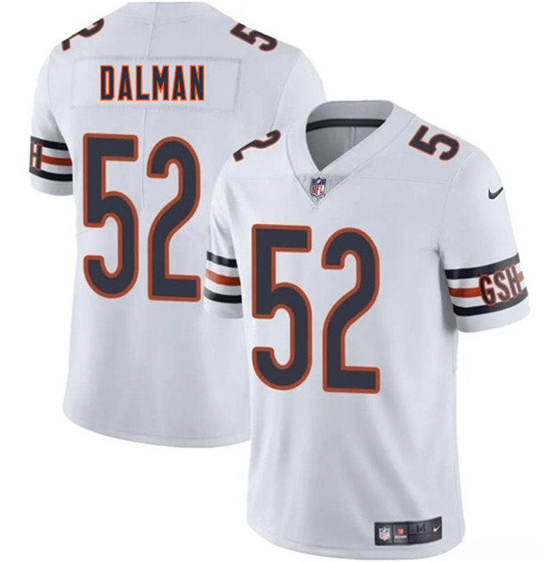 Men's Chicago Bears 52 Drew Dalman White 2025 Vapor Football Stitched Jersey