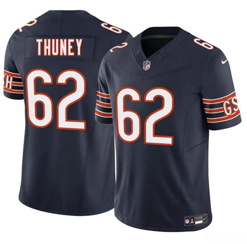 Men's Chicago Bears 62 Joe Thuney Navy 2025 F.U.S.E. Vapor Football Stitched Jersey