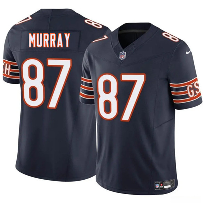Men's Chicago Bears 87 Jordan Murray Navy 2025 F.U.S.E. Vapor Football Stitched Jersey