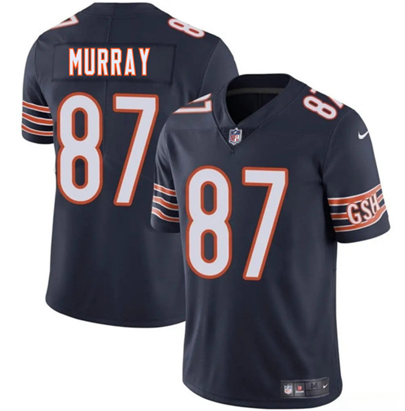 Men's Chicago Bears 87 Jordan Murray Navy 2025 Vapor Football Stitched Jersey
