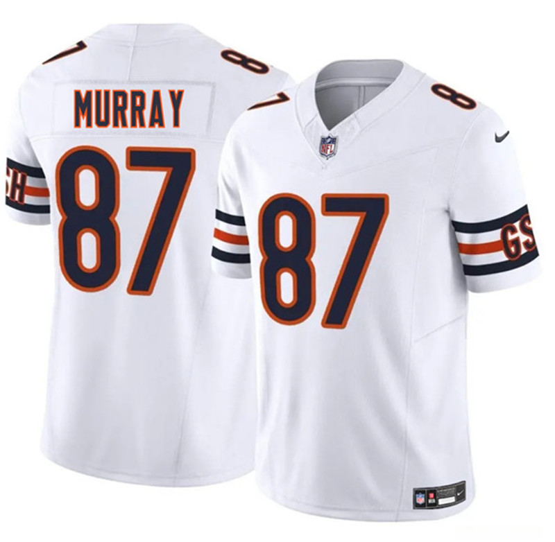 Men's Chicago Bears 87 Jordan Murray White 2025 F.U.S.E. Vapor Football Stitched Jersey