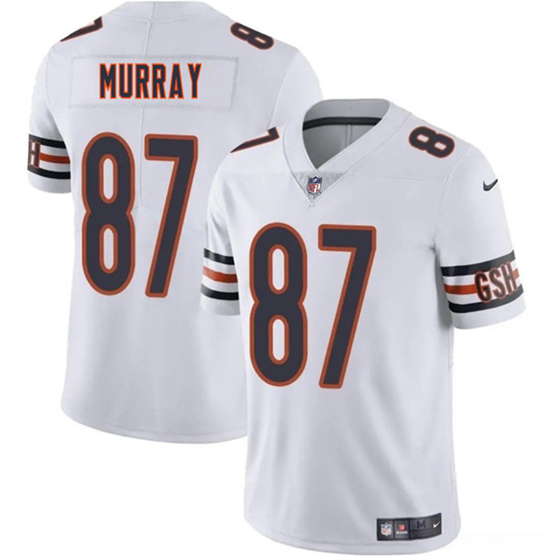 Men's Chicago Bears 87 Jordan Murray White 2025 Vapor Football Stitched Jersey